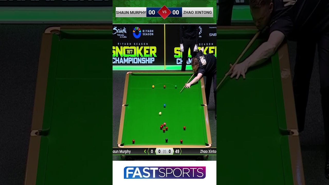 Zhao Xintong vs Shaun Murphy &ndash; Riyadh Quarter-Final Clash 🔥 | Fast Sports #snooker