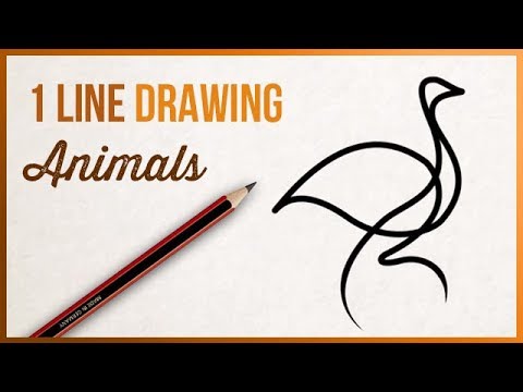 How to Draw with a Single Line / Stroke - YouTube