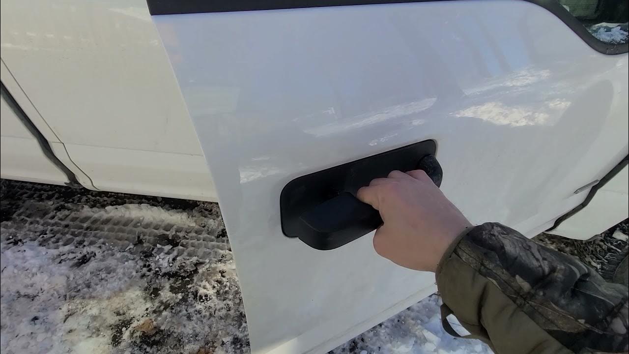 F150 door latch frozen quick fix - YouTube