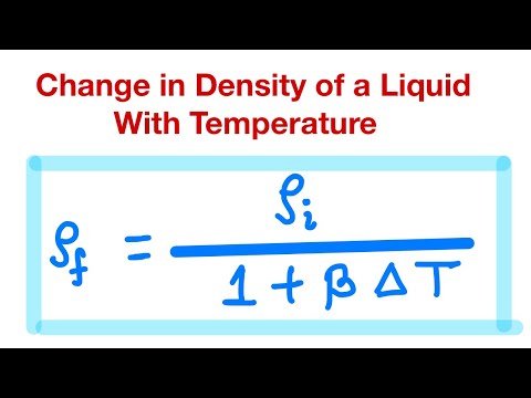 Video: Ar trebui ca temperatura să fie specificată în densitate?