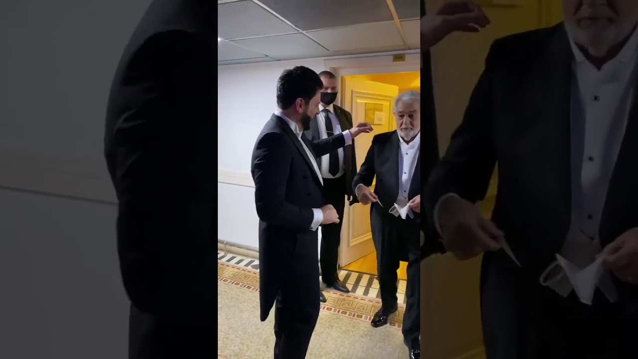 Yusif Eyvazov and Placido Domingo at Bolshoi Theatre