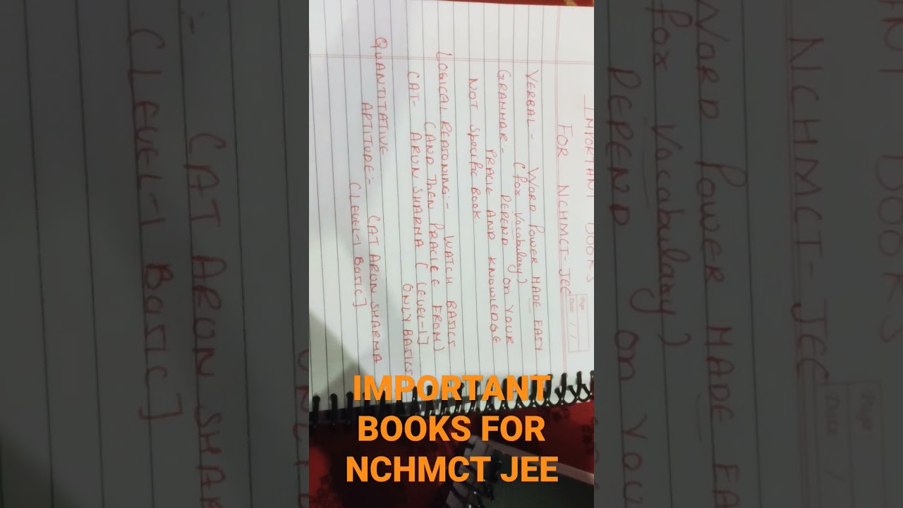 THE BOOKS I HAVE USED IN NCHMCT JEE|