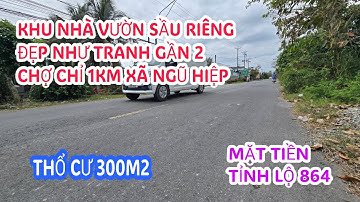 MS:25188 Nhà vườn sầu riêng bưởi siêu đẹp - Thổ cư 300m2 mặt tiền tỉnh lộ 864 gần 2 chợ.