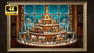 Village Toy Train Set In The Living Room - 4K TV Frame #tvscreensaver  #relaxingscreensaver screenshot 5