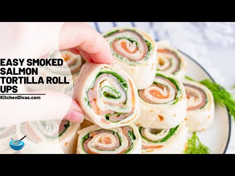 Easy Smoked Salmon Tortilla Roll ups