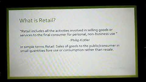 Introduction to Retail for Class-IX