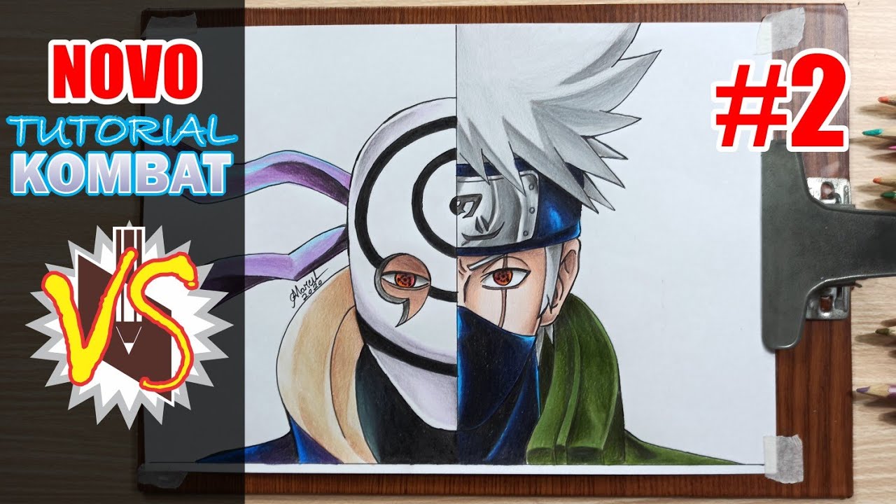 DESENHANDO o KAKASHI com 2 MANGEKYOU SHARINGAN 