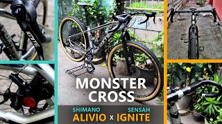 HOW TO Convert MTB to MONSTERCROSS Bike with SHIMANO ALIVIO and SENSAH IGNITE 2x9 Setup
