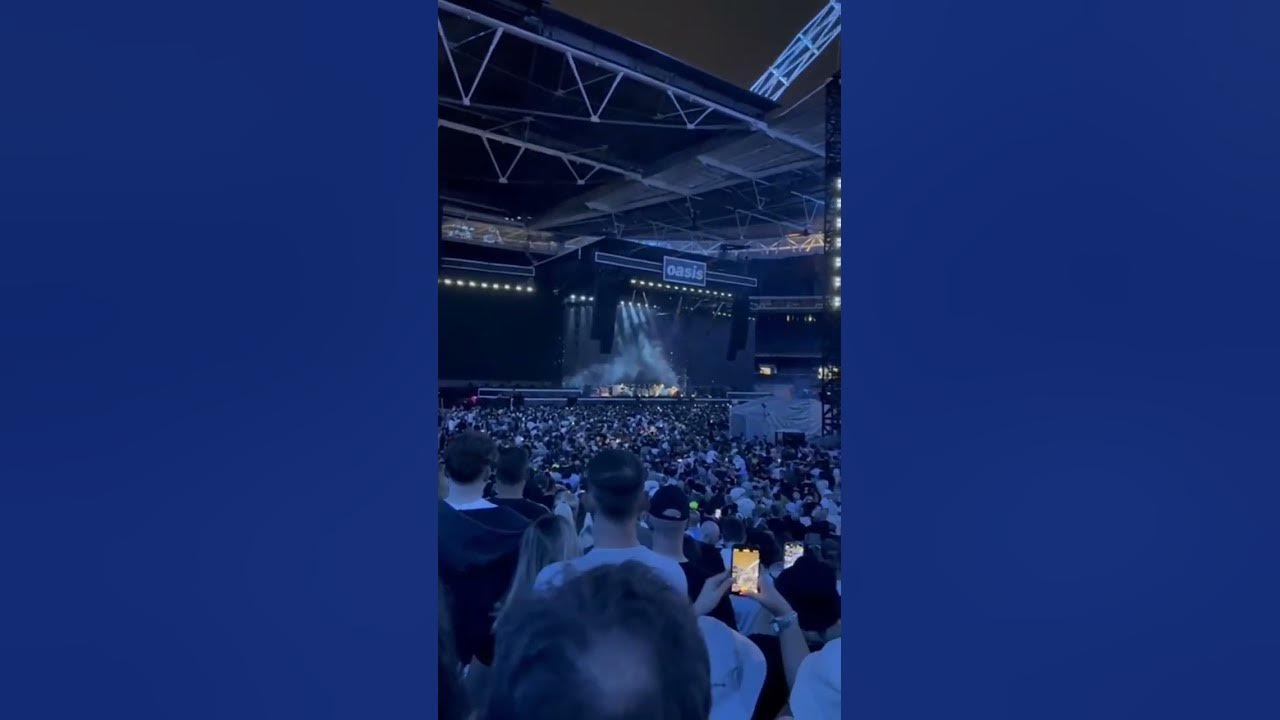 Oasis Wembley 2025 full of people #oasis #liamgallagher