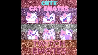 SavviiStore 6 Pink Cat Twitch Emotes Etsy Video #shorts #twitch #emotes #emoteshort