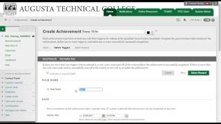 Achievements in Blackboard