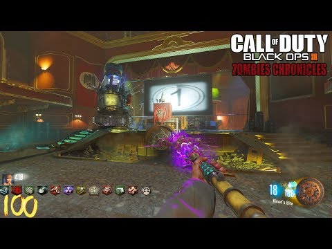 SLIQUIFIER AND STAFFS on KINO DER TOTEN! (Round 100 Attempt) - BLACK OPS 3 ZOMBIE CHRONICLES DLC 5!