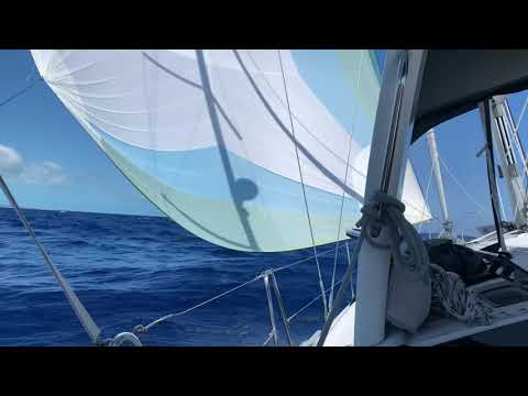 Sailing Melody. Beneteau 41.1 Sweet gennaker sailing near Thomas Cay, Exuma.