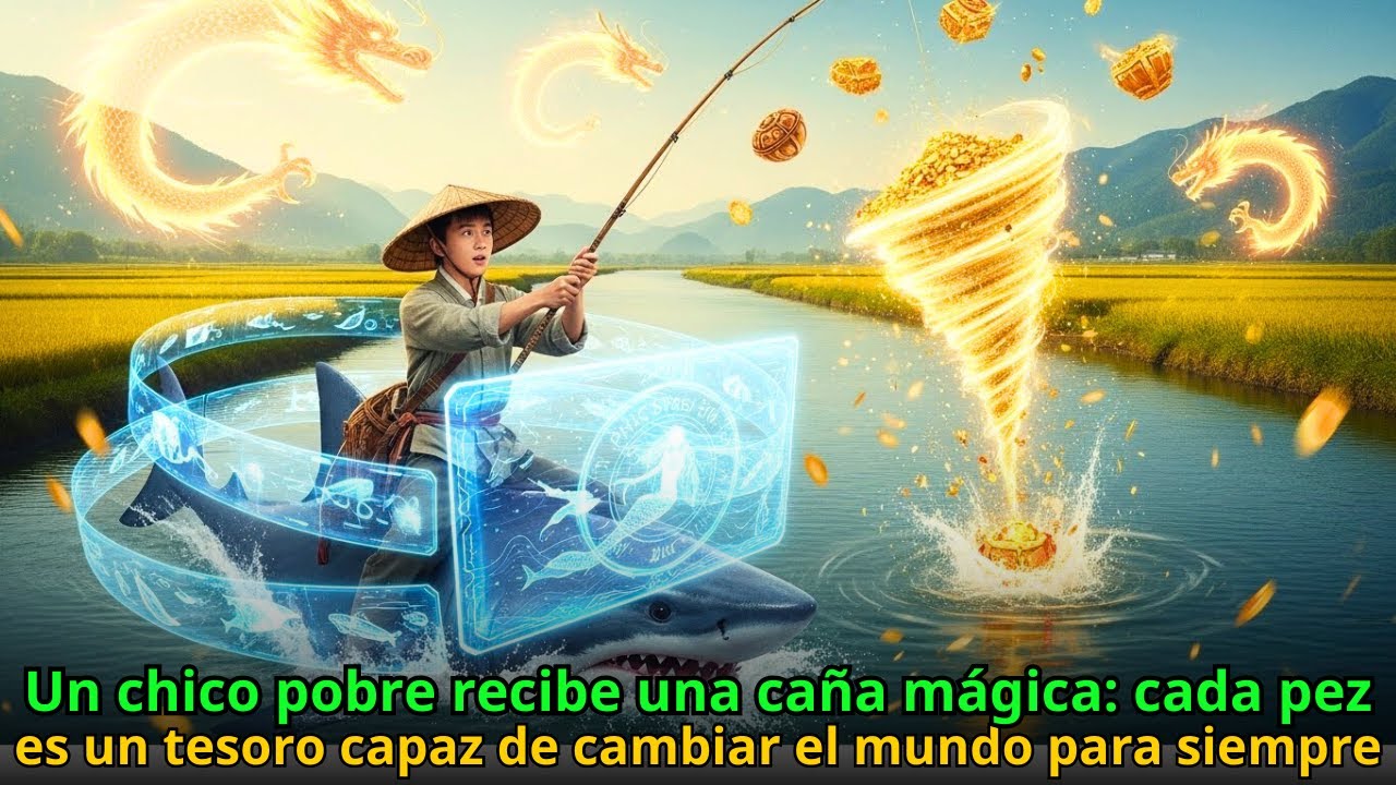 Un chico pobre recibe una caña mágica: cada pez es un tesoro capaz de cambiar el mundo para siempre