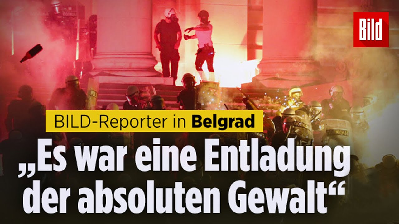 Hooligans und Randalierer stürmen Parlamentsgebäude in Belgrad