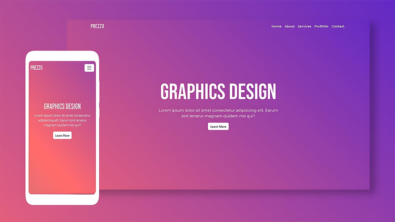 Bootstrap 5 Responsive Web Design with Background Animation - YouTube