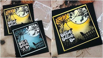 Bibbidi Bobbidi Boo Halloween Cards Tutorial - #Alinacutle® #AlinaCraft #halloweencard