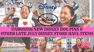 Opening New Oh My Disney Dogs Mystery Pins & My Late July Disney Store Haul