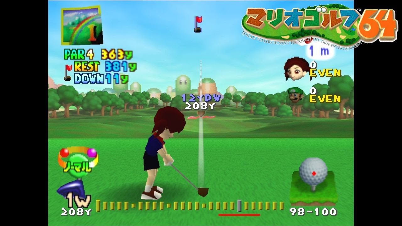 【マリオゴルフ64】 キャラゲット(ルイージ), キノピオランド, プラム