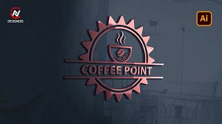 Illustrator Logo Design Tutorial || How to create a Coffee Shop Logo in Illustrator || Logo Design