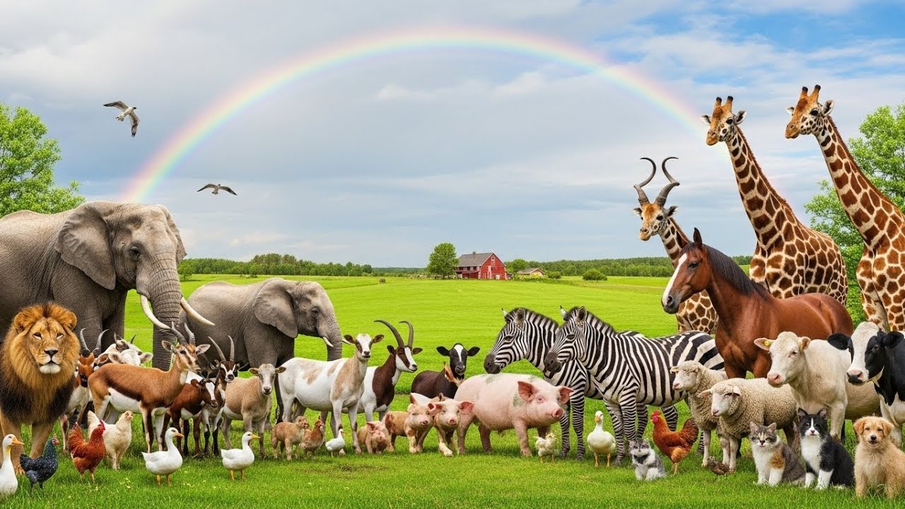 Farm Animal Food Puppy, Duck, Cow, Pig, Buffalo, Dog, Chicken, Kitten, Monkey  Animal Videos