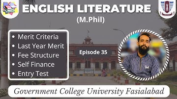 Admissions Open in M.Phil English Literature | GCUF Announced MS/M.Phil and PhD Admissions 2022