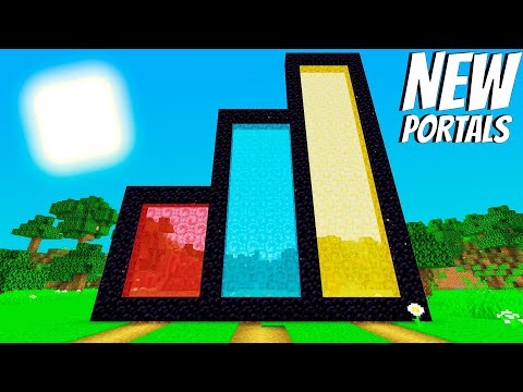 What's INSIDE the NEW PORTALS in Minecraft ? I found a SECRET PORTAL ! RED vs BLUE vs YELLOW PORTAL!