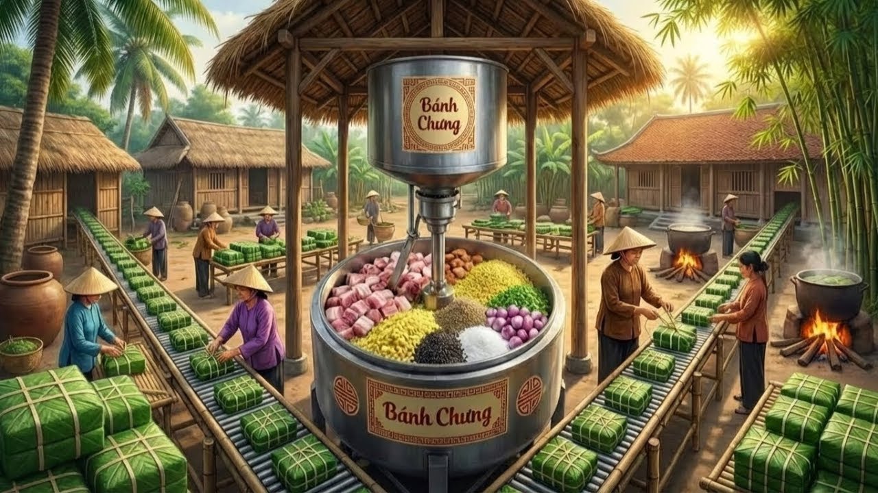 Công nghệ làm bánh chưng hiện đại khiến cả làng nghề truyền thống phải bất ngờ