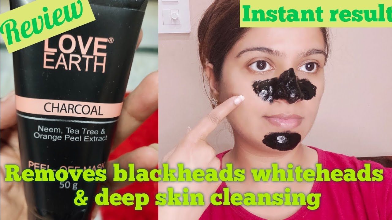 Instant Removes blackheads whiteheads/ Love earth charcoal peel off mask/Review/watch before buying