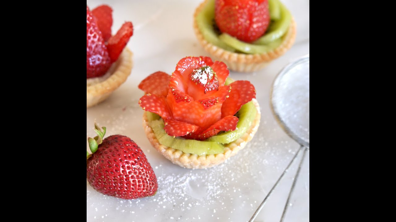 Strawberry Rose Tartlets by Cooking with Manuela
