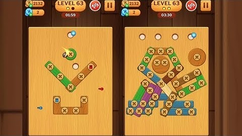 Screw Puzzle: Wood Nut & Bolt - Level 63