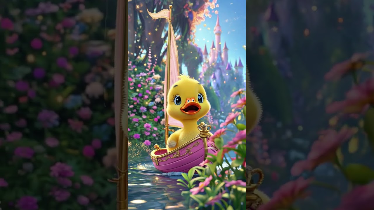 Cute Duck🐤 Sailing Fairy Boat⛵✨ | Funny Duck Shorts 