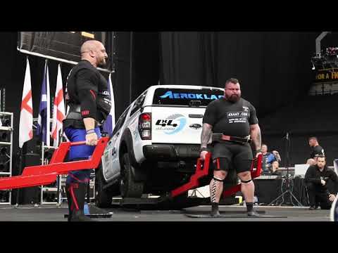 EDDIE HALL Car Deadlift For 15 Reps With A Broken Belt Britain S Strongest Man 2018