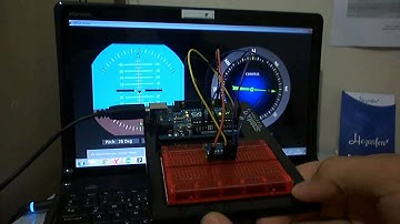 Artificial Horizon and Compass Using Arduino-Processing-MPU6050