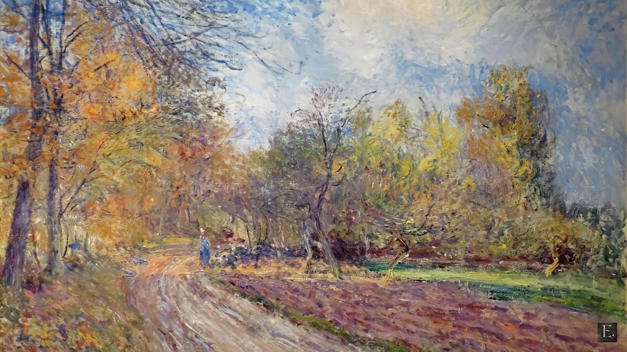 Alfred Sisley - Edge of a Forest in Autumn - 2 Hour Screensaver