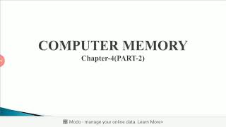 Computer Memory ( Part 2 of 2 )