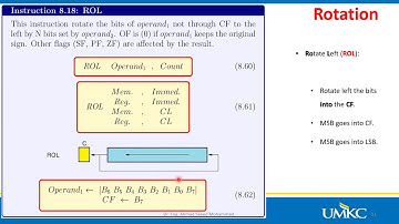 Ch8 - P9 Arithmetic and Logic Instructions of 8086 Microprocessor | RCL, ROL, RCR, ROR.
