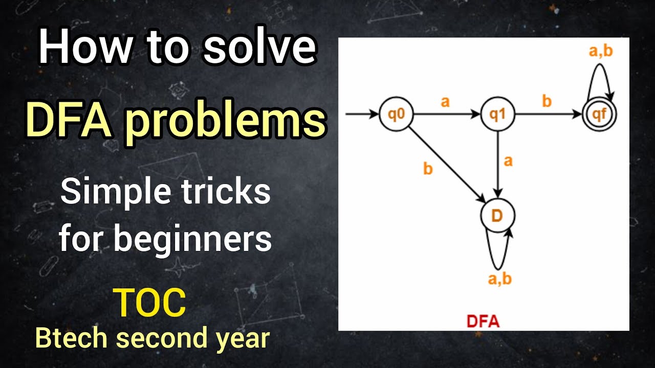 How to solve DFA problems - Simple tricks for beginners | Btech second ...