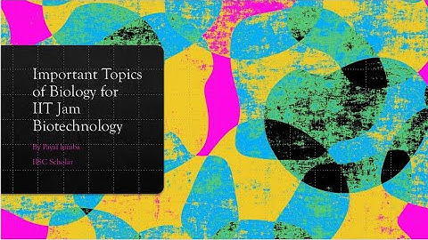 Important Topics of Biology for IIT JAM Biotechnology #iitjam2024  JAM Biotechnology #IISC #Student