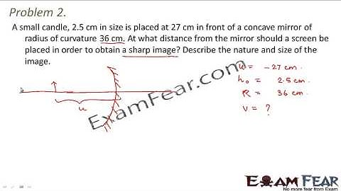Physics Ray Optics part 14 Numerical Spherical mirror CBSE class 12