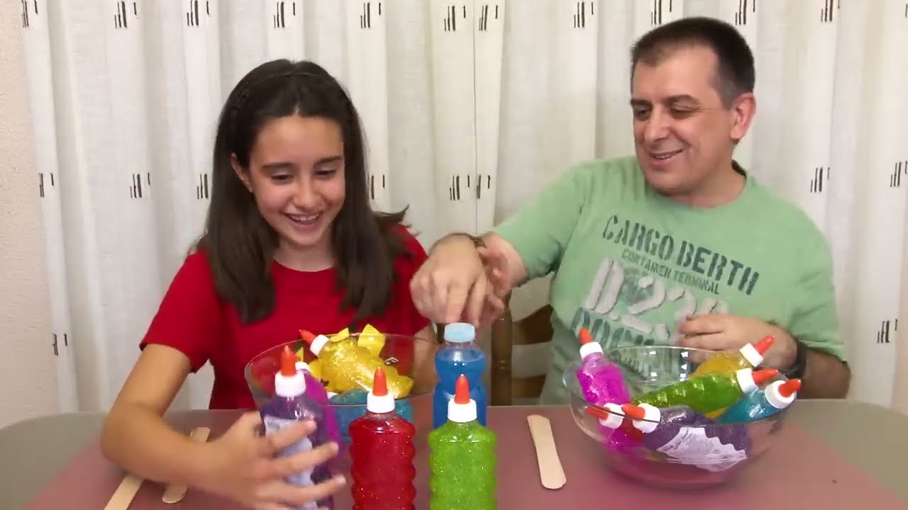 3 Colors Of Glue Slime Challenge Slime Con Tres Colores Brillantes Jugando Con Aby Thewikihow