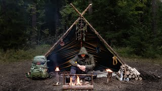 Три дня в лесу - Лесная еда - Грибы, ягоды, чага - Один две ночи в лесу - Бушкрафт