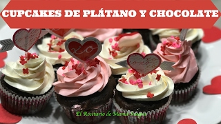   CUPCAKES/PANQUESITOS DE CHOCOLATE Y PLÁTANO  