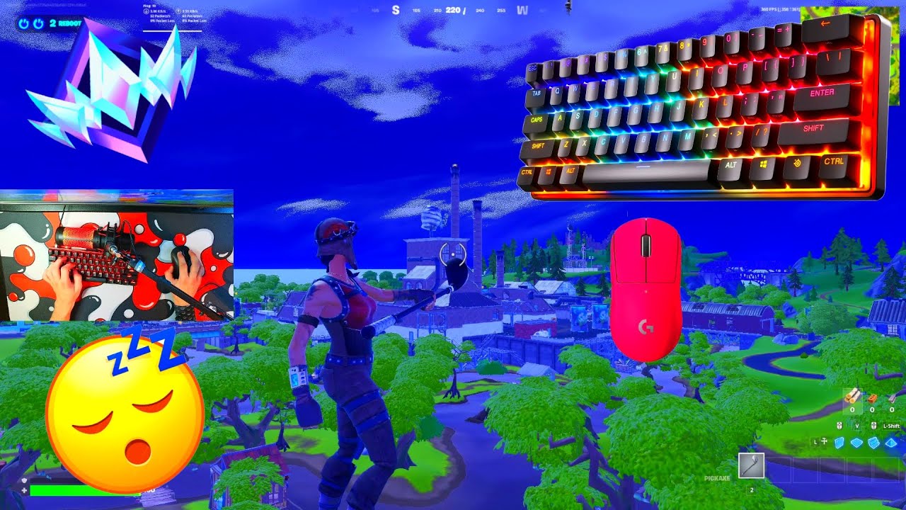 [1HR]Steelseries Apex Pro Mini ASMR 😴 Fortnite Ranked Reload 🏆 Satisfying Keyboard Sounds 360FPS 4K