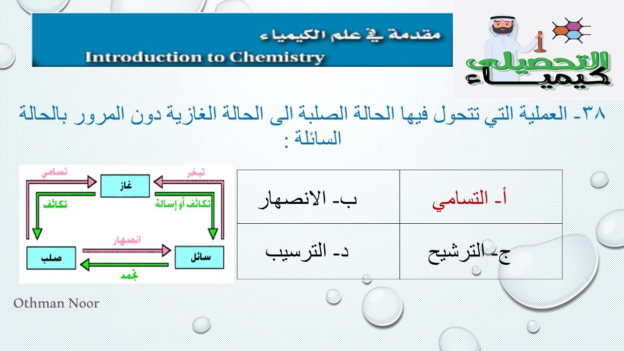 الجزء  الثاني تحصيلي كيمياء 2026 عثمان نور