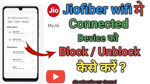 jiofiber me connected device block or Unblock kaise kare | How to block any device in jio fiber|jio
