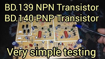BD.139 BD.140 transistor testing. Testing very simple.