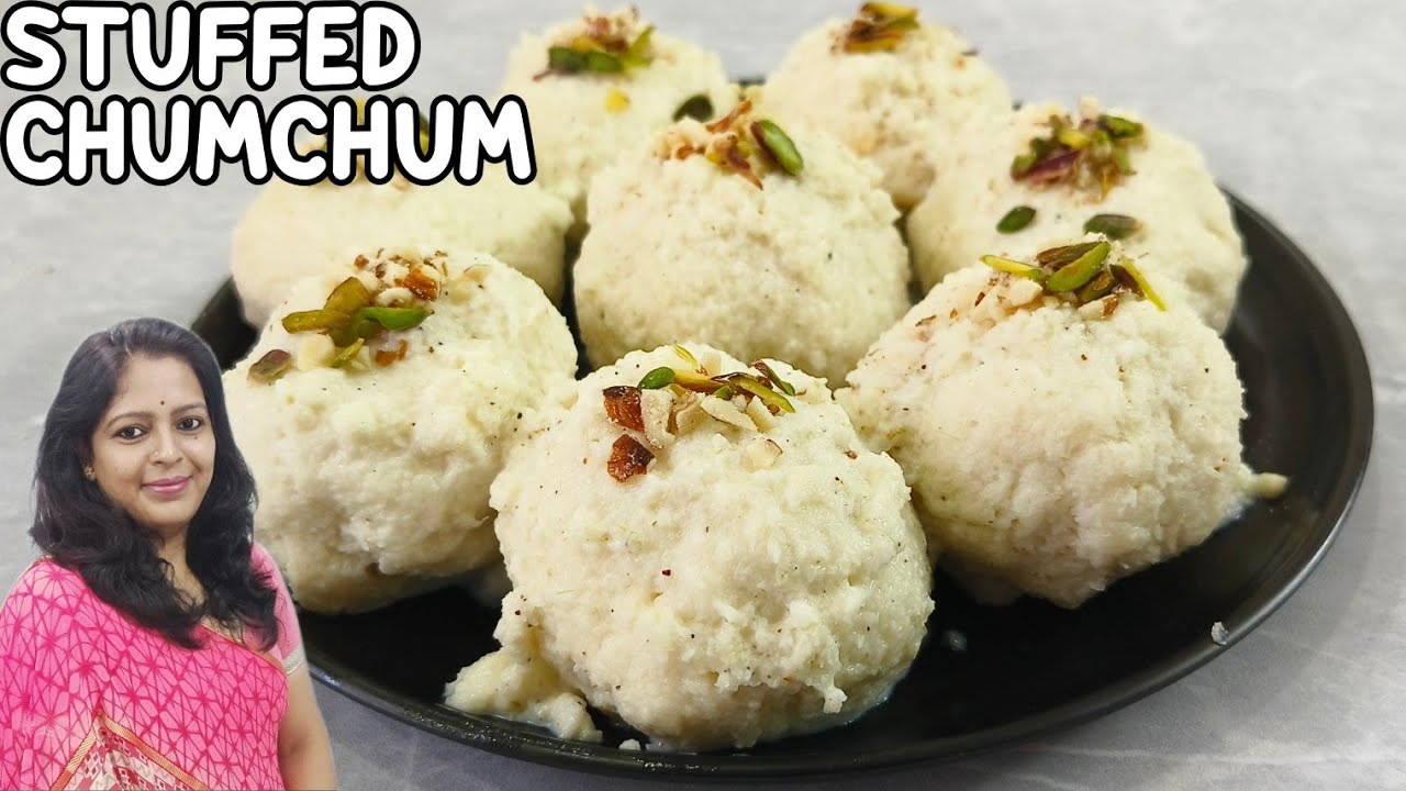 Chum Chum Recipe | Stuffed Cham Cham Sweet Recipe | How to make stuffed ...