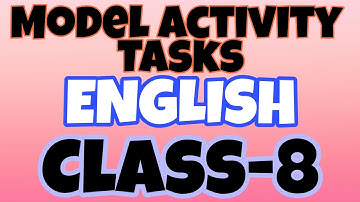 #Class-8#English#Model Activity Task Solution,Part-1 #WBBSE@Sukla Majumdar