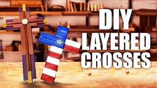 Make a Layered Wood Cross and American Flag Cross